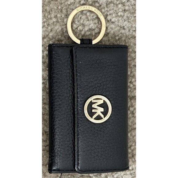 MICHAEL KORS Key Case/Key Ring/6 Strands/Black/Plain/Women's/7×11×2cm - Picture 1 of 16